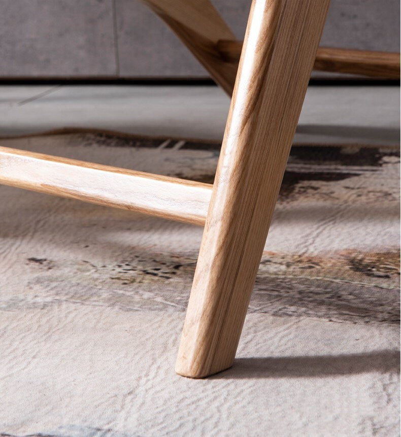 Chaise longue moderne, chaise longue, chaise moderne en bois de frêne du milieu du siècle