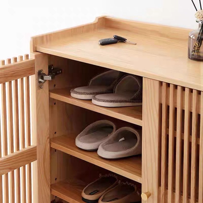 Wooden Storage Shoe Closet, shoe storage unit, shoe cabinet, ash wood Storage Furniture - SlabstudioHongKong