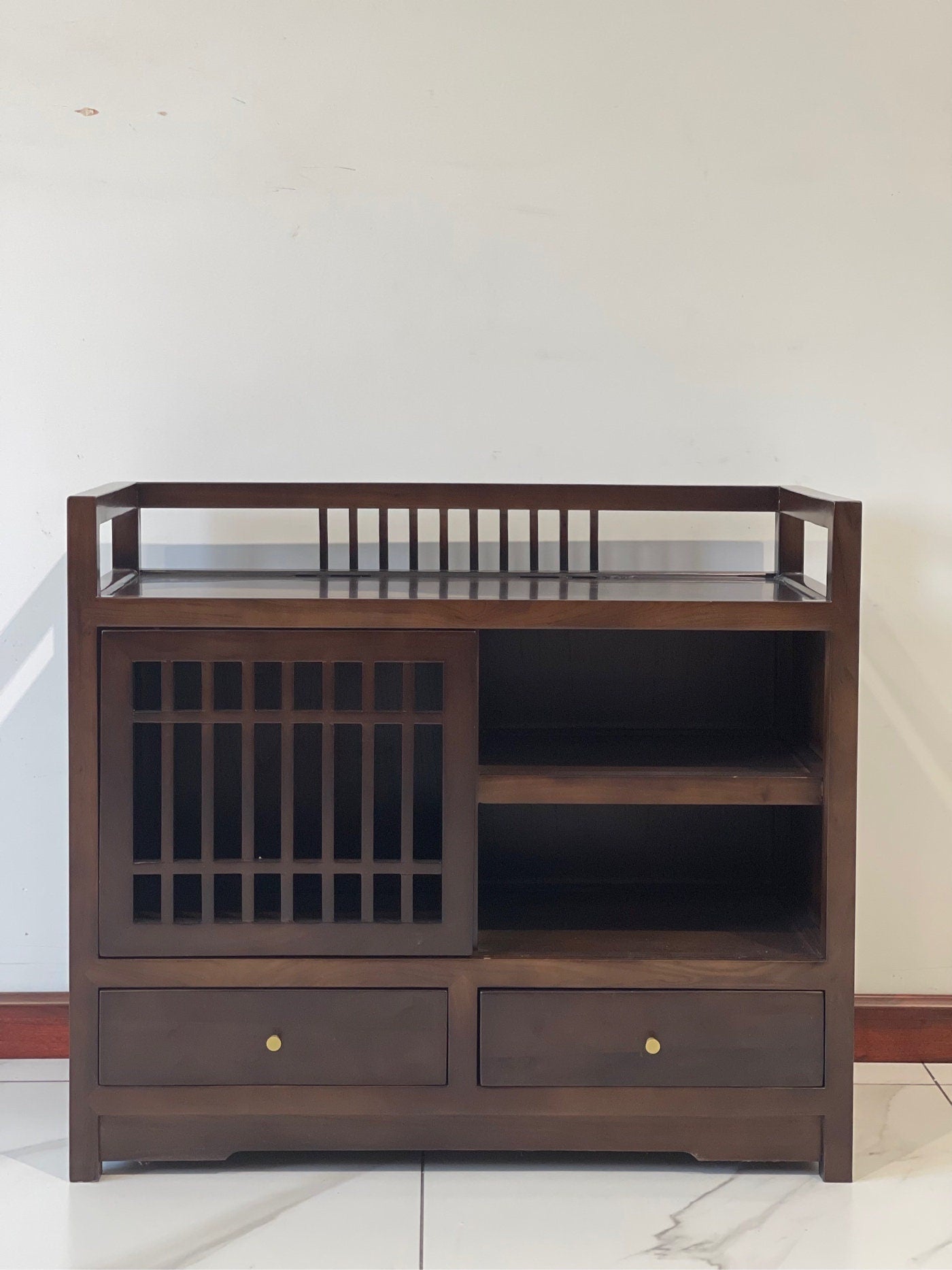 vinyl record storage, tea cabinet, storage cabinet, kitchen cabinet, Counter Storage Cabinet - SlabstudioHongKong
