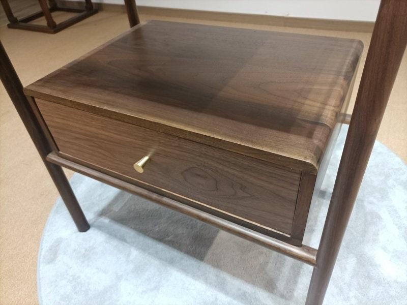 Mid Century bedside Table, wood Nightstand, Handmade Furniture , Unique Style end table, Combo End Table - SlabstudioHongKong