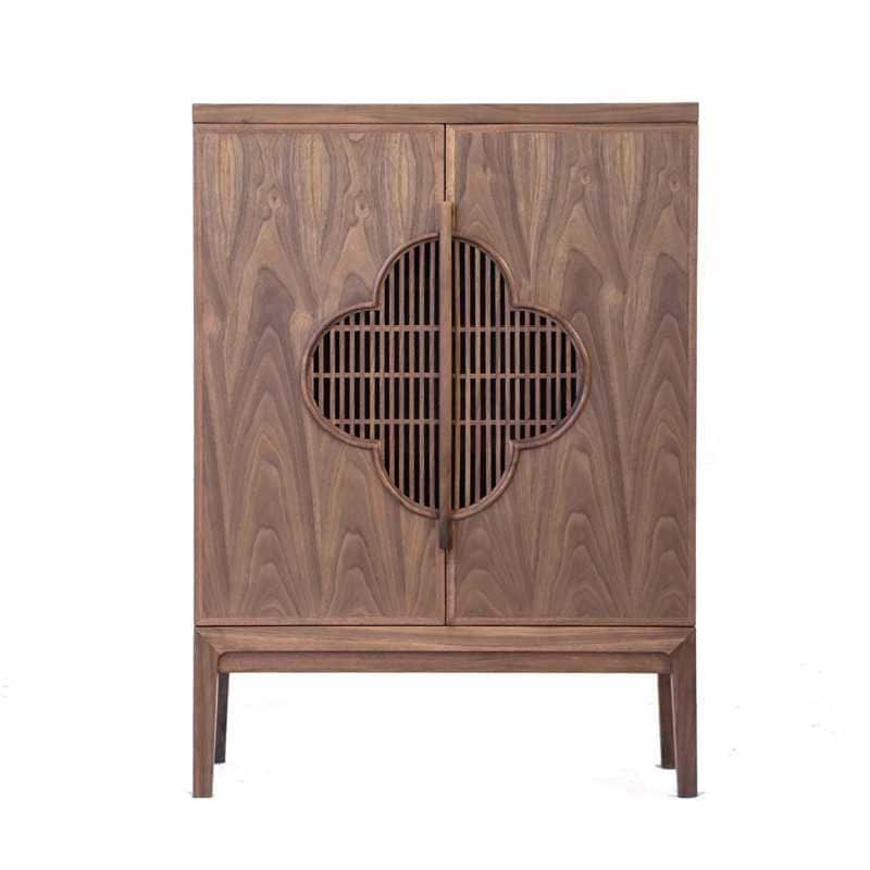 Japanese style cabinet, big cabinet with 2 drawers, black walnut wood, large cabinet, high quality cabinet, - SlabstudioHongKong