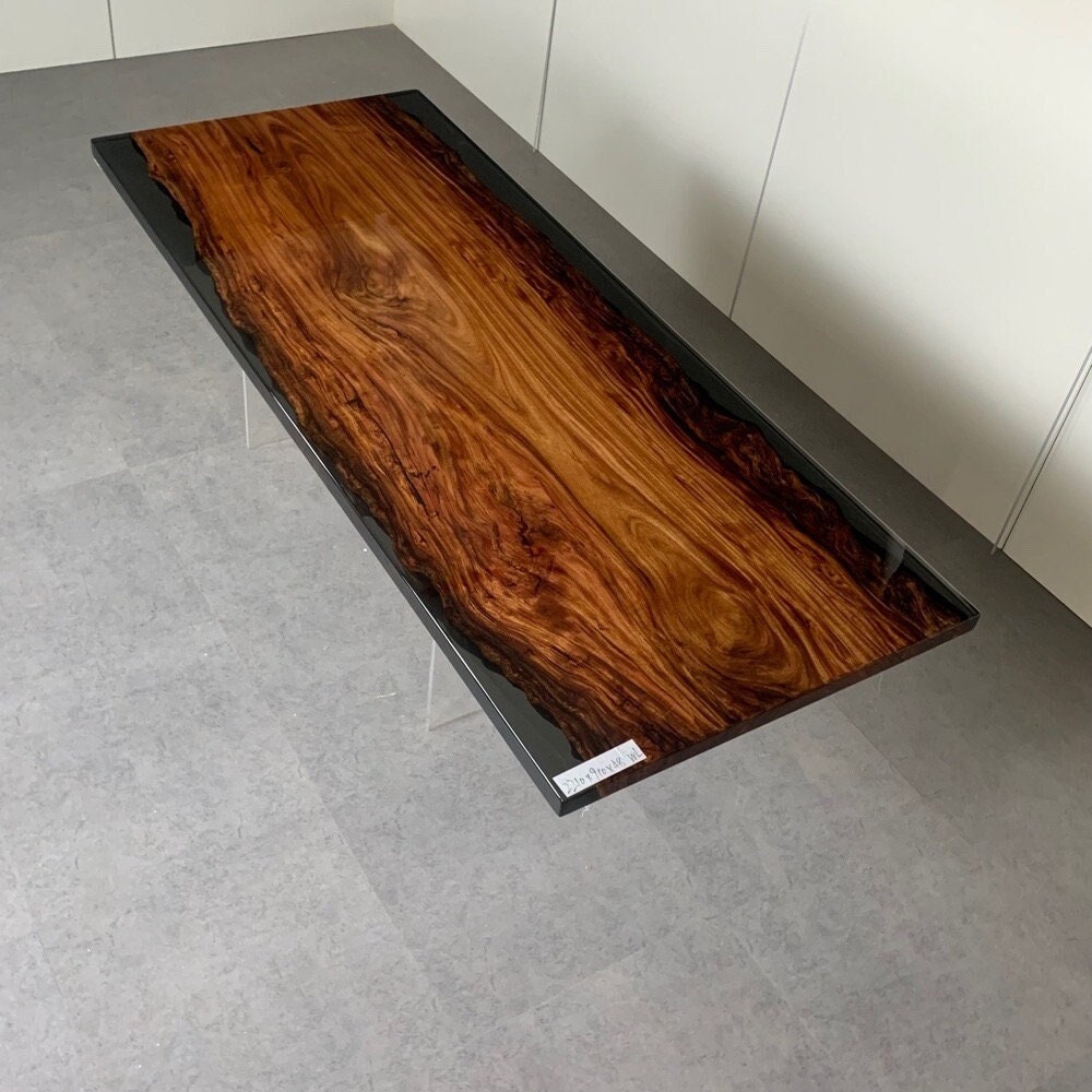 Natural wood epoxy table, Epoxy Resin River Table, Wood Epoxy Dining Table