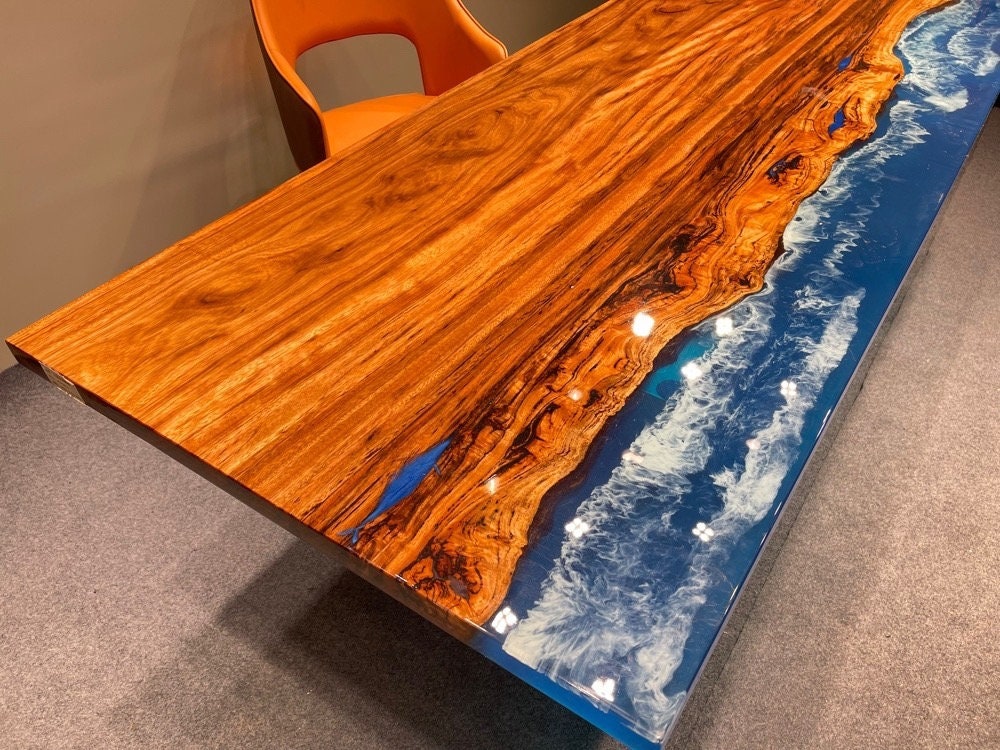 Table en résine époxy, fournit du bois de haute qualité pour la table, table en résine époxy