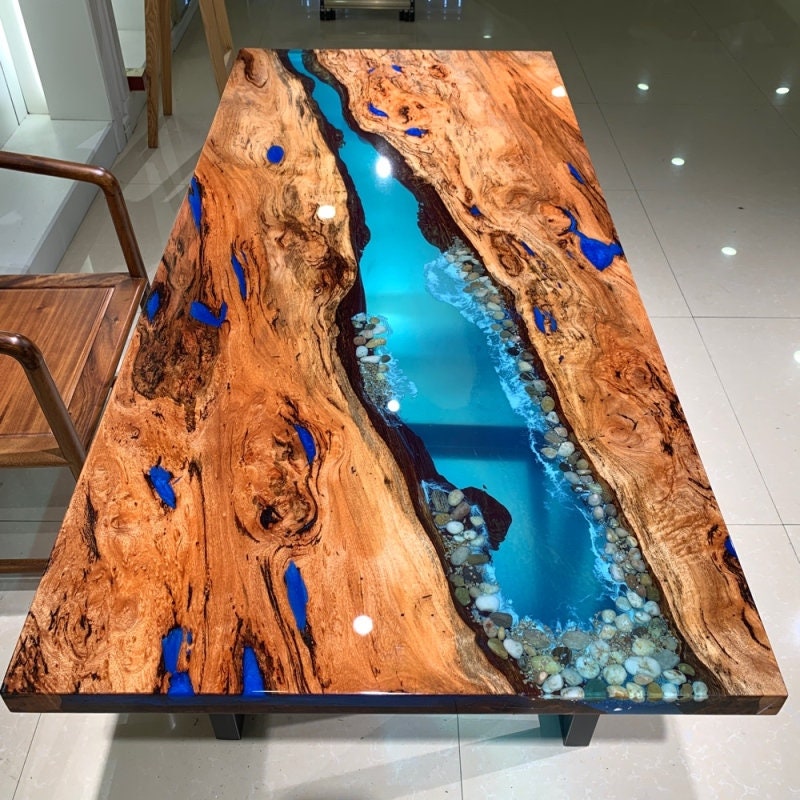 New fashion style epoxy resin table, Wave epoxy resin table, River epoxy table,