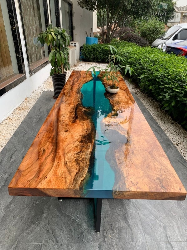 Personalized Beli noir  resin Brown Epoxy Table, custom size epoxy table, custom design epoxy table