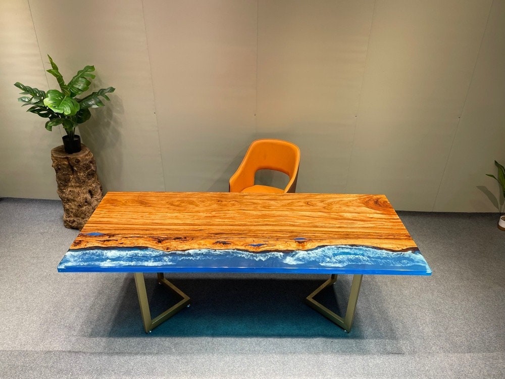 Epoxyharpiksbord, giver træ af høj kvalitet til bordet, epoxyharpiksbord