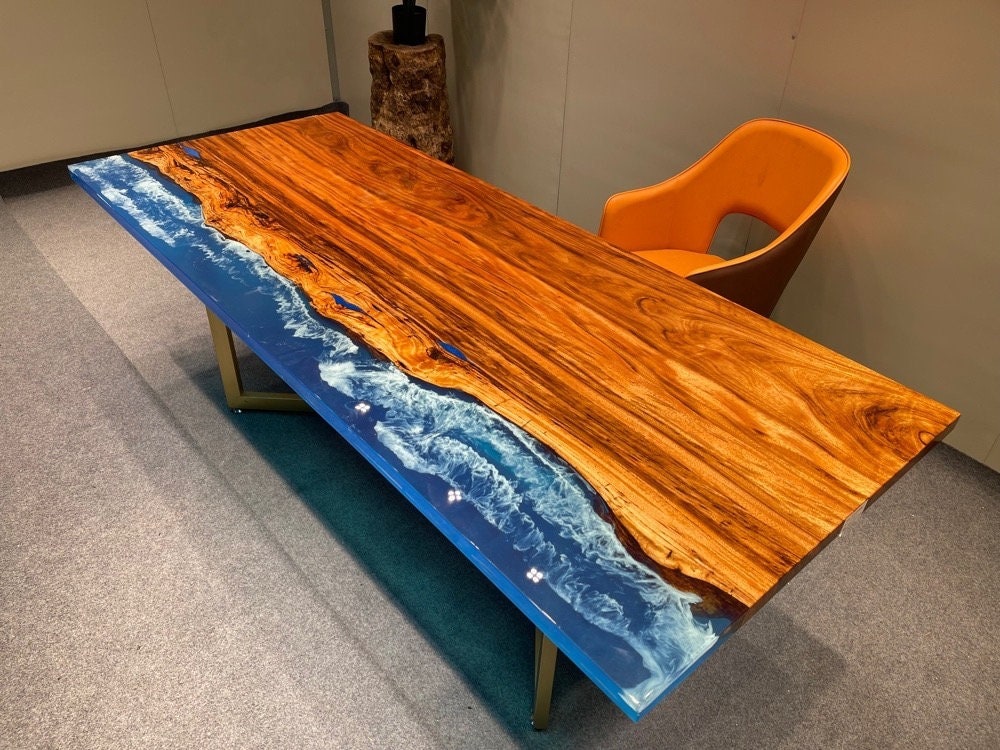 Epoxihartsbord, ger högkvalitativt trä för bordet, epoxihartsbord