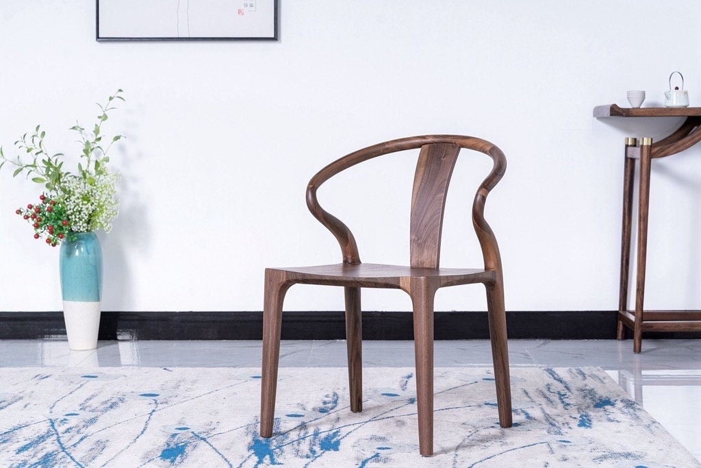 Elbow Chair, custom to make, black walnut high quality chair, Mid Century Modern Chair - SlabstudioHongKong