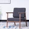 leather black walnut chair,  unique dining chair, high quality chair, cushion chair, big chair - SlabstudioHongKong