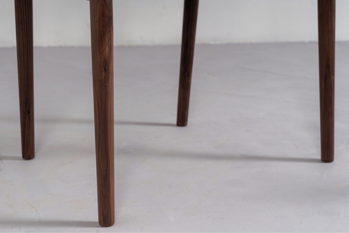 Mid Century Modern solid black walnut Chair,leather Vintage chair, Dining chair, Dining chair - SlabstudioHongKong