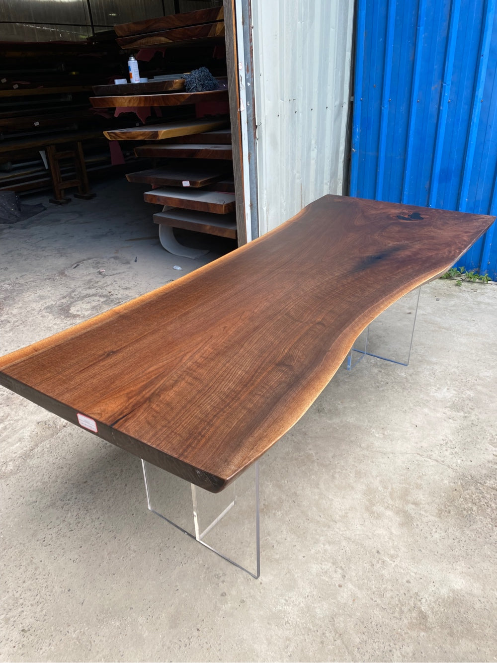 Live Edge Dining Slab, Solid American Black Walnut Kitchen Table - SlabstudioHongKong
