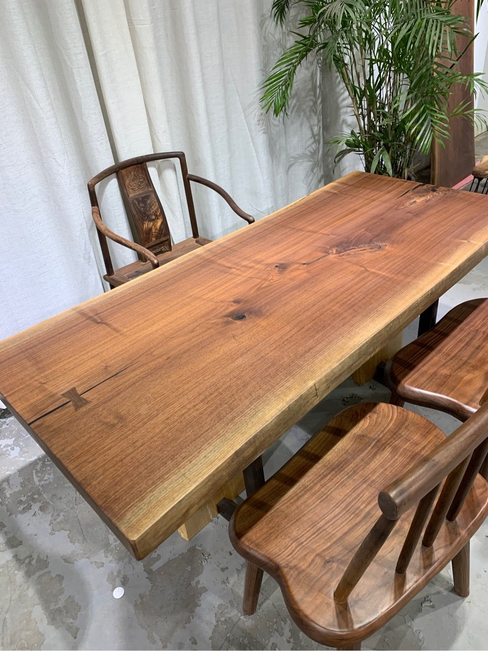 Live Edge Dining Table, Black Walnut, Kitchen Table, Live Edge Table, Dining Room Table - SlabstudioHongKong