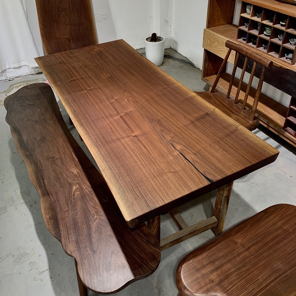 Live Edge Dining Table, Black Walnut, Kitchen Table, Live Edge Table, Dining Room Table - SlabstudioHongKong