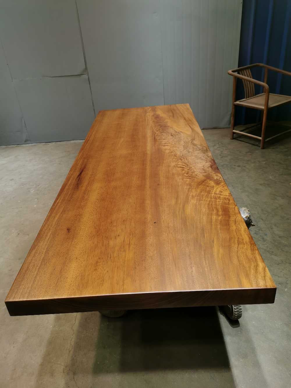 Vintage end Table, Tree Ring Table, Double Ring table, Solid Wood End Table - SlabstudioHongKong