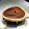 crate and barrel coffee table, round live edge table natural wood coffee table - SlabstudioHongKong