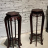 Flower mahogany plant stand, beautiful flower design plant stand, wood carving stand, artwork plant stand, plant pedestal, plant riser - SlabstudioHongKong