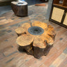 Nature style indoor table, wooden table, Park bench,Outdoor Thick Wood arm Bench chair - SlabstudioHongKong