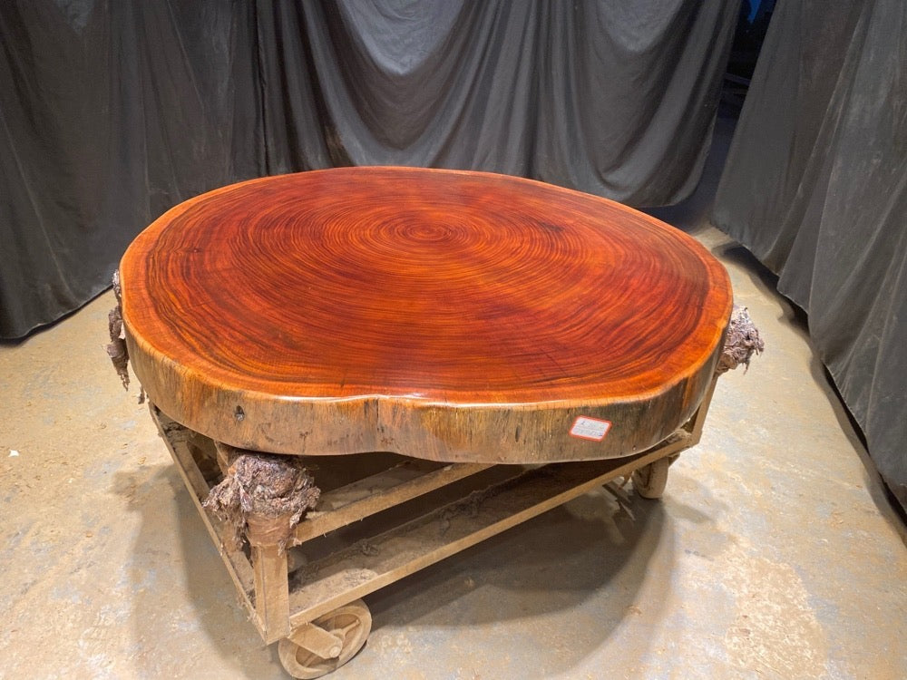 outdoor coffee table, lift top coffee table, modern coffee table,round wood coffee table - SlabstudioHongKong
