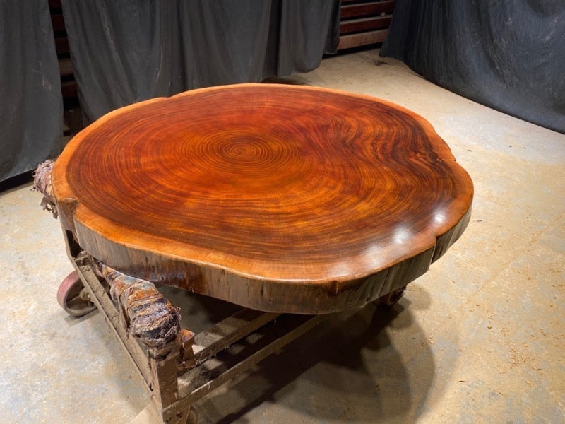 Outdoor live edge coffee table, Okan coffee table, wooden coffee table, coffee table with storage - SlabstudioHongKong