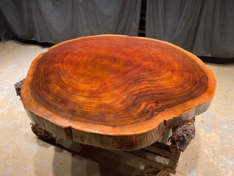 Outdoor live edge coffee table, Okan coffee table, wooden coffee table, coffee table with storage - SlabstudioHongKong