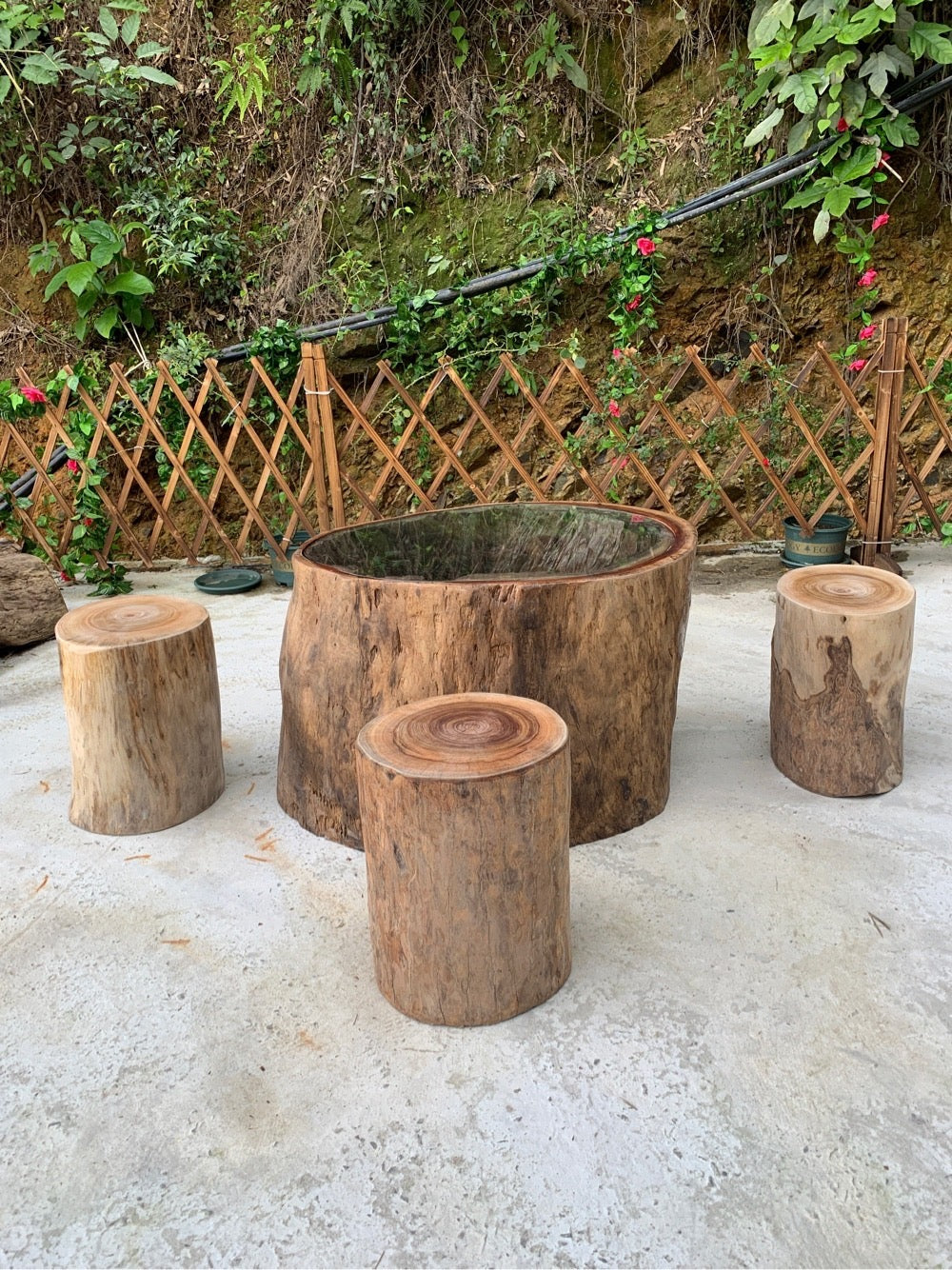outdoor table X 1 set, Camphor coffee table - SlabstudioHongKong