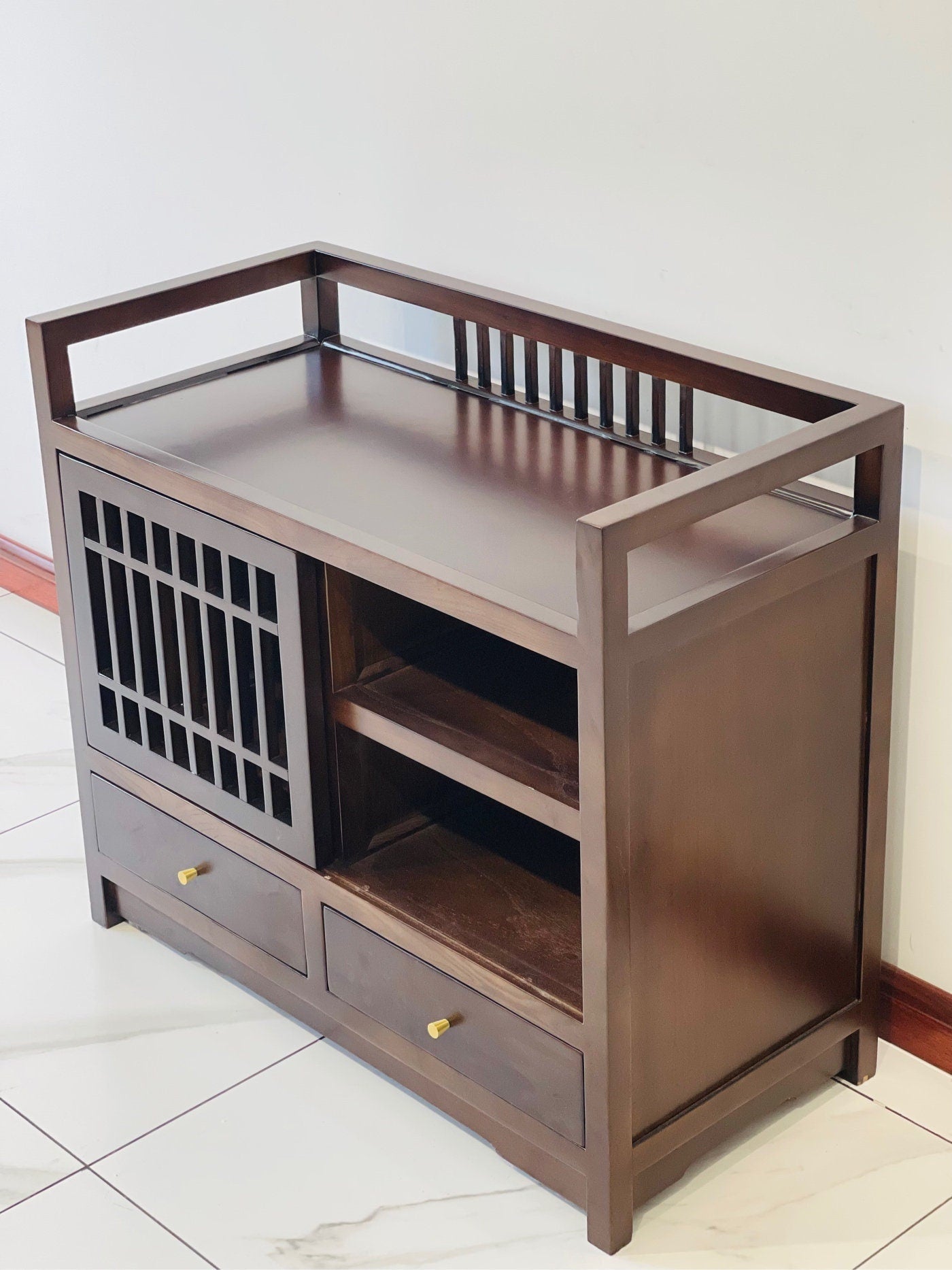vinyl record storage, tea cabinet, storage cabinet, kitchen cabinet, Counter Storage Cabinet - SlabstudioHongKong