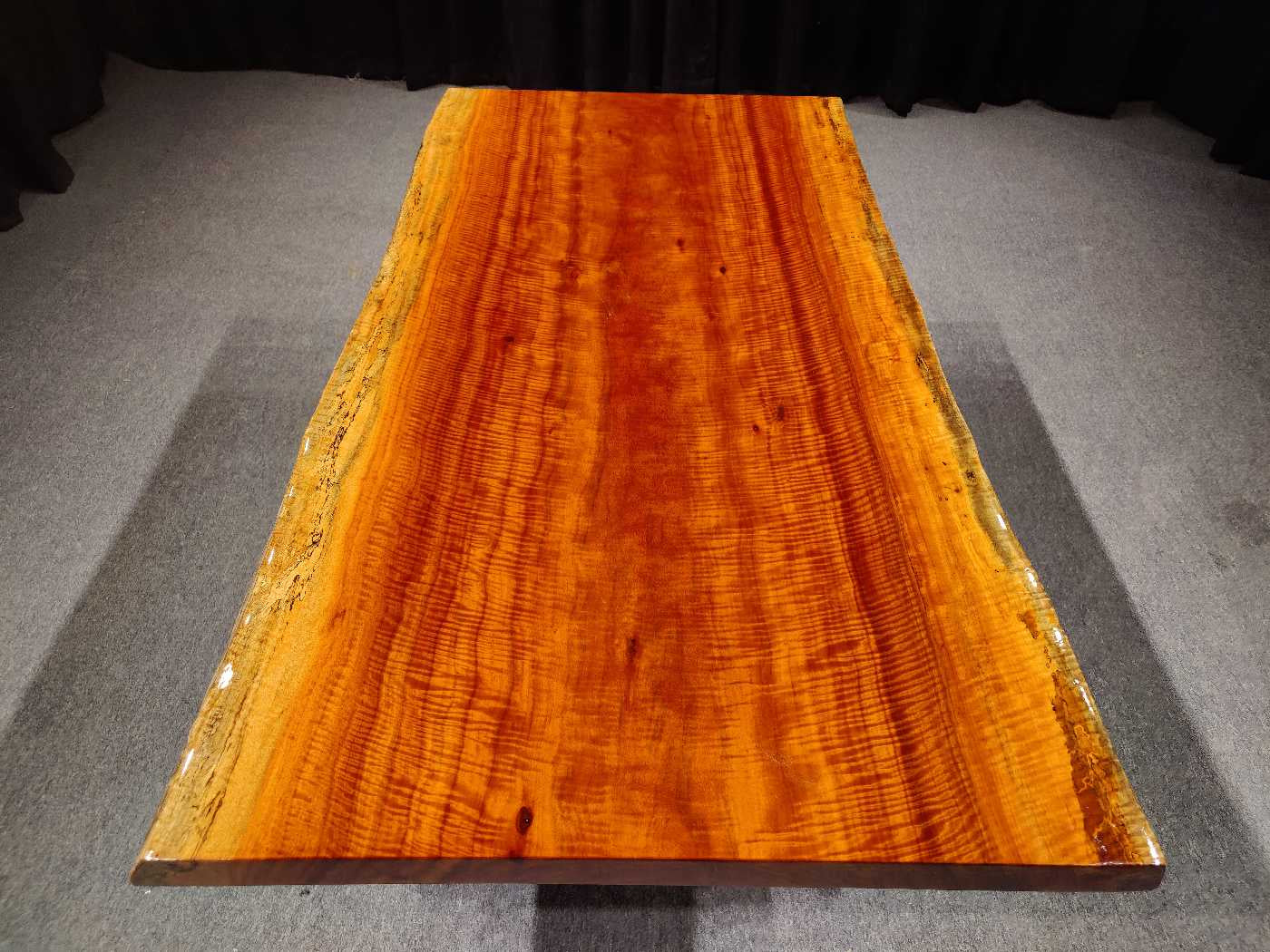 Zambia solid wood table slab, Rhodesian Copal wood live edge slab table - SlabstudioHongKong