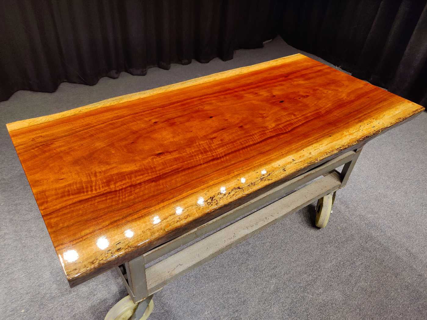Zambia Wood slab dining table,  Rhodesian Copal wood slab table legs - SlabstudioHongKong