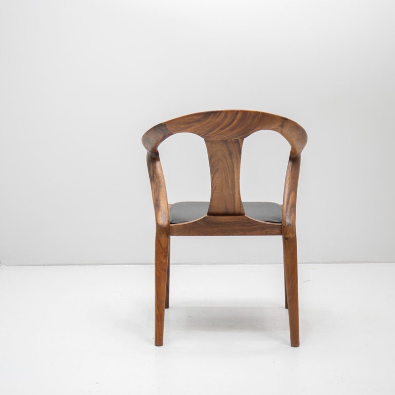 walnut wood chair, chair, Mid Century Modern Chair, Desk Chair, Dining Chairs, Leather Chairs, Mid Century Chair - SlabstudioHongKong