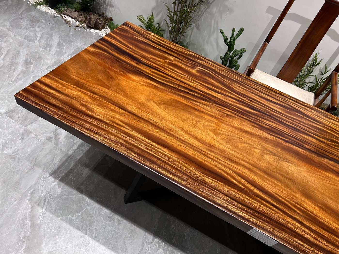 Custom Wood Slab Kitchen, Walnut Dining Table, Walnut Table, Solid American Walnut - SlabstudioHongKong