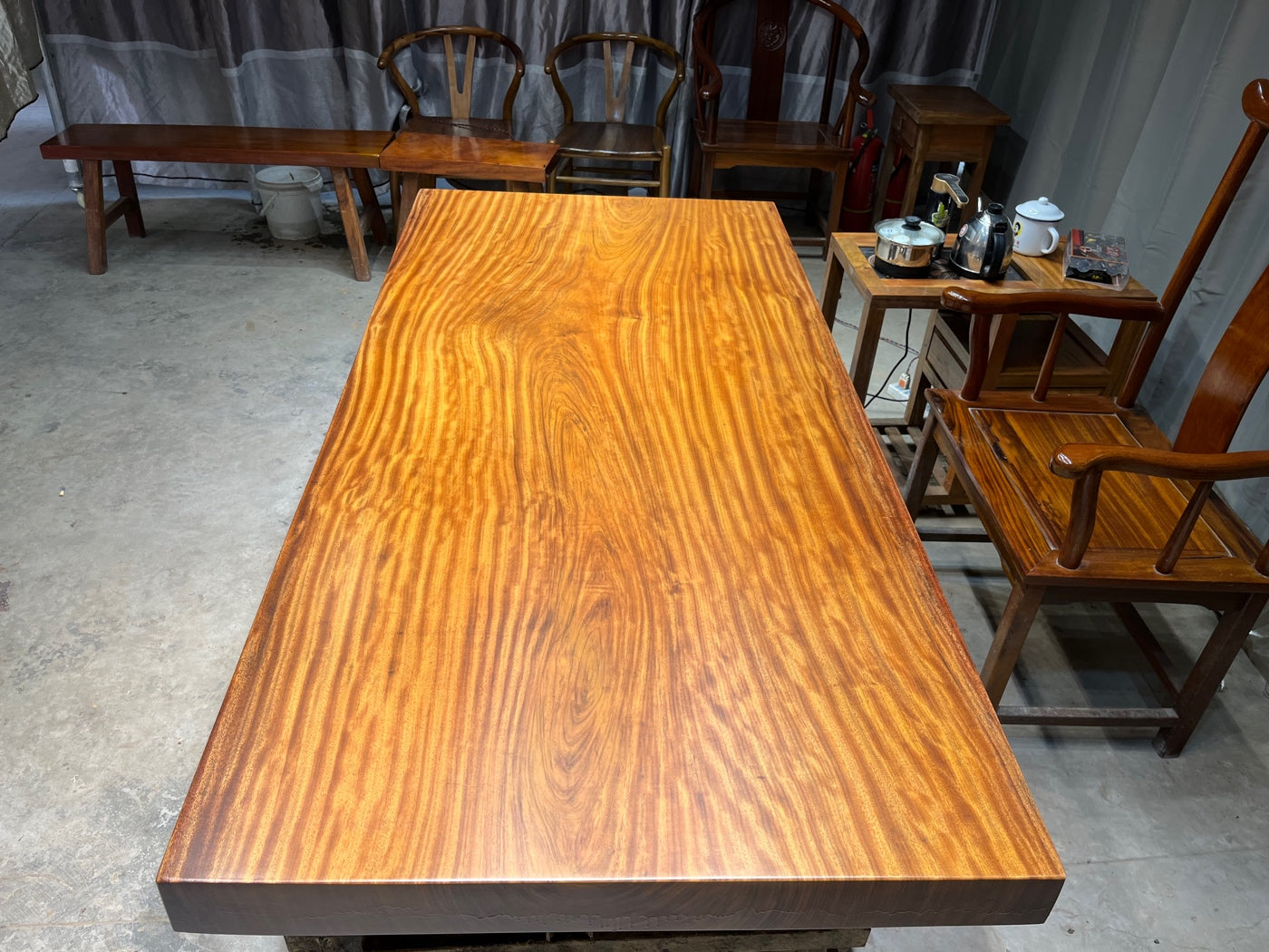 African wooden slab coffee table, Tali wooden slab table, live edge slabs for tables - SlabstudioHongKong