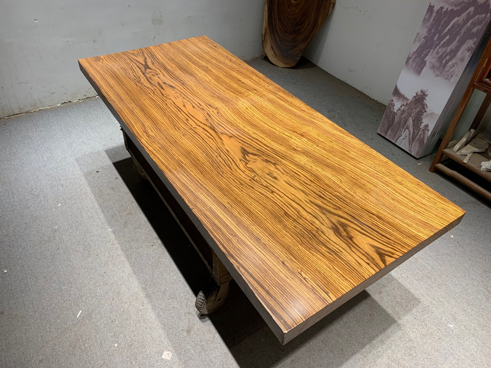 Zingana wood slab tables, Slab wood dining table - SlabstudioHongKong