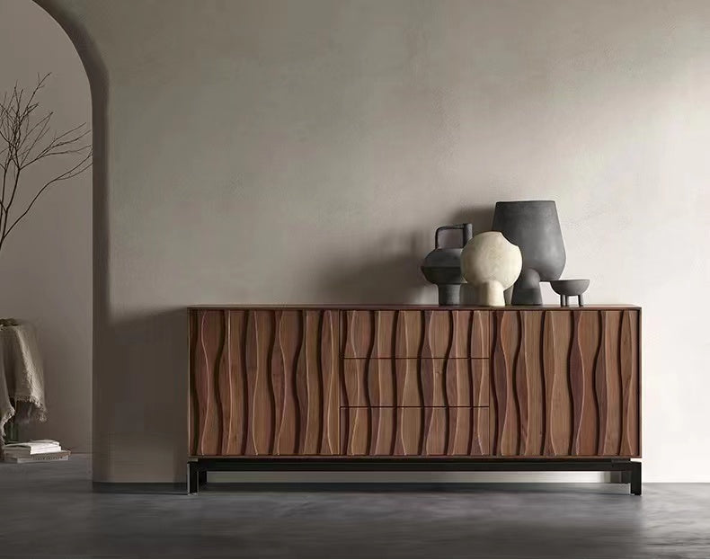 solid walnut sideboards, solid walnut bedroom furniture, black walnut sideboard - SlabstudioHongKong