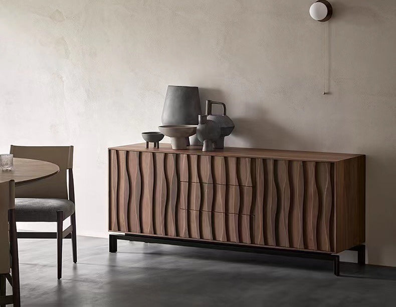 solid walnut sideboards, solid walnut bedroom furniture, black walnut sideboard - SlabstudioHongKong
