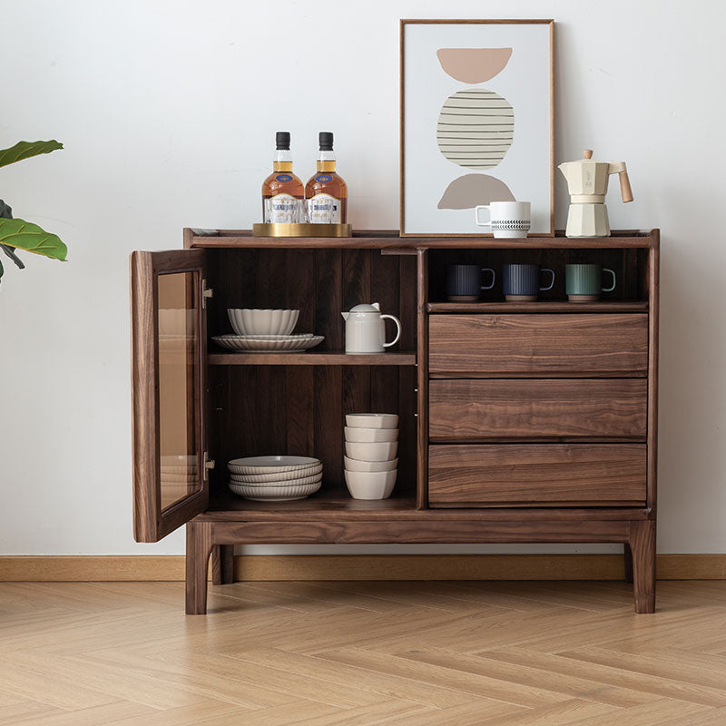 walnut wood cabinet, wood cupboard, high quality wood storage cupboard, walnut cabinets - SlabstudioHongKong