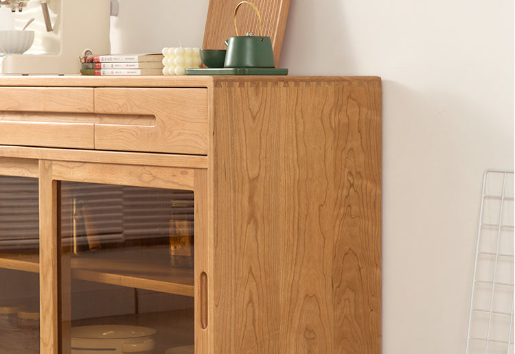 wood cabinet, Cherry wood cupboard, high quality cabinet - SlabstudioHongKong