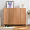 Cherry shoe cabinet with drawers, oak shoe storage cabinet - SlabstudioHongKong