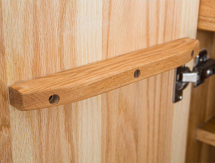 Cherry shoe cabinet with drawers, oak shoe storage cabinet - SlabstudioHongKong