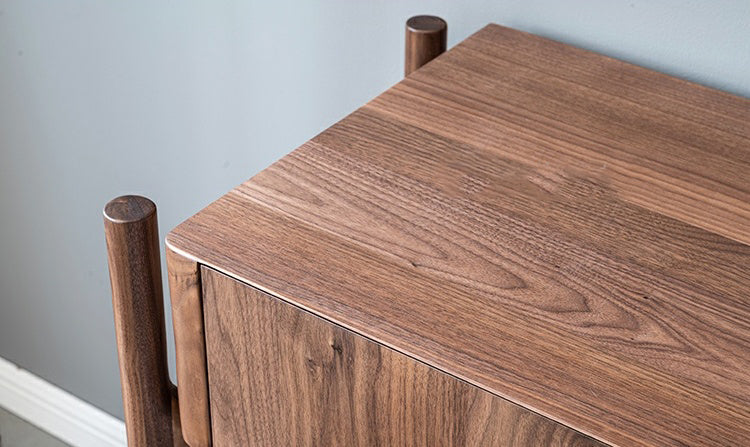 dark solid walnut sideboard buffet, art deco walnut sideboard, black walnut sideboard - SlabstudioHongKong