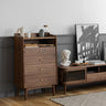 grey stained kitchen cabinets(ash wood), wooden drawer cabinet, solid wood bar cabinet - SlabstudioHongKong