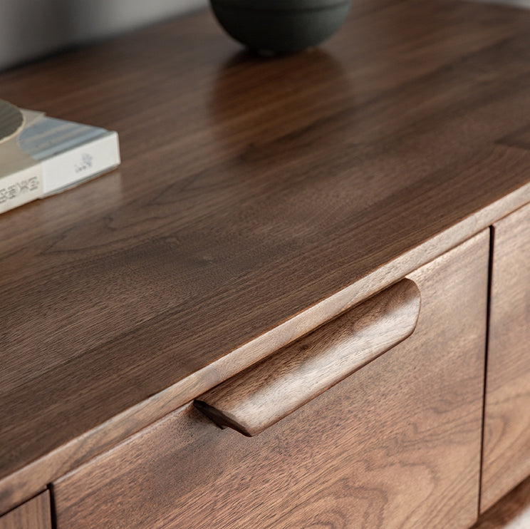modern solid walnut cabinets, walnut buffet cabinet, walnut cabinet kitchen, walnut filing cabinet - SlabstudioHongKong