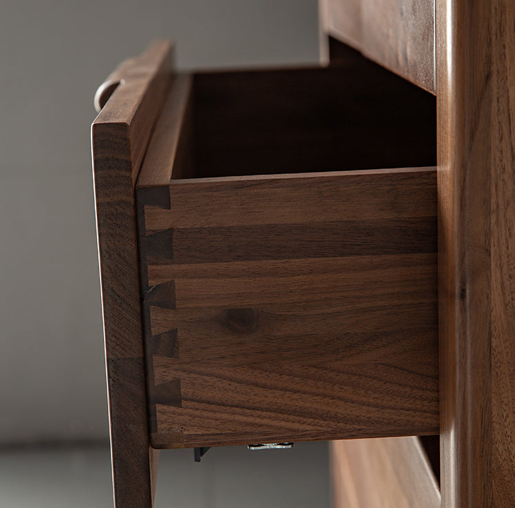 modern solid walnut cabinets, walnut buffet cabinet, walnut cabinet kitchen, walnut filing cabinet - SlabstudioHongKong