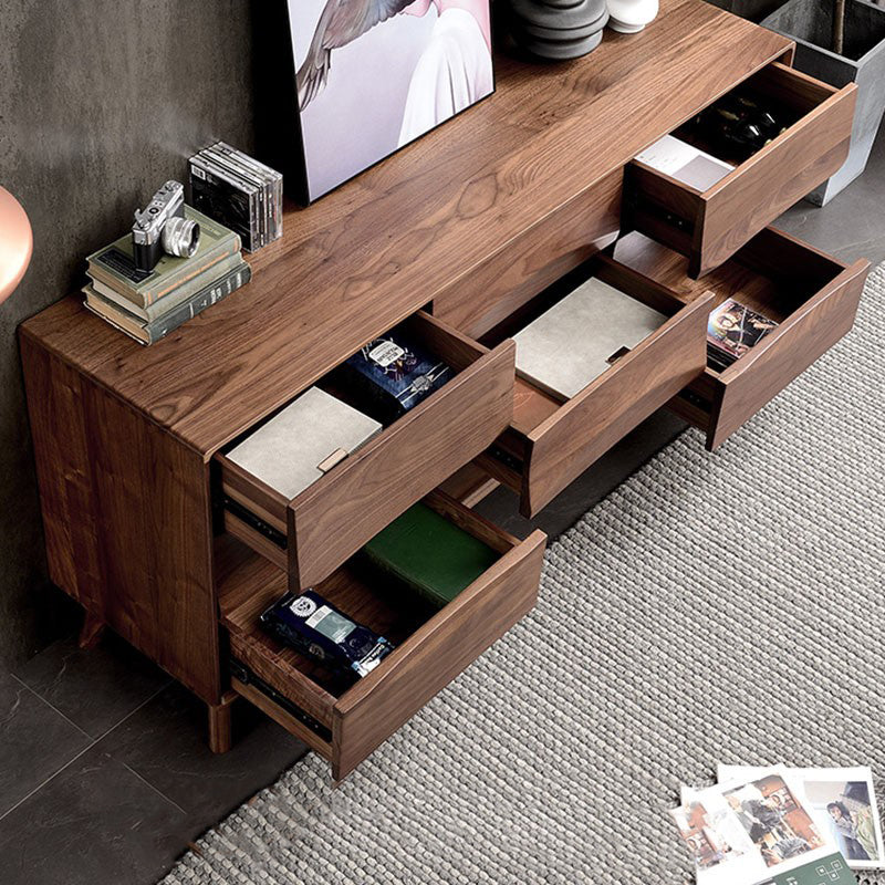 Solid Black walnut wood dresser, Black walnut wave dresser - SlabstudioHongKong