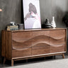 Solid Black walnut wood dresser, Black walnut wave dresser - SlabstudioHongKong