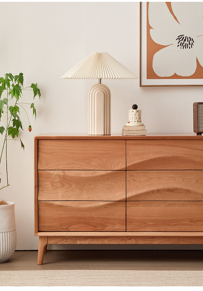 Solid Black walnut wood dresser, Black walnut wave dresser - SlabstudioHongKong