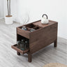 Solid Black walnut end table, walnut small cabinet, small wooden cabinet, all wood cabinets - SlabstudioHongKong