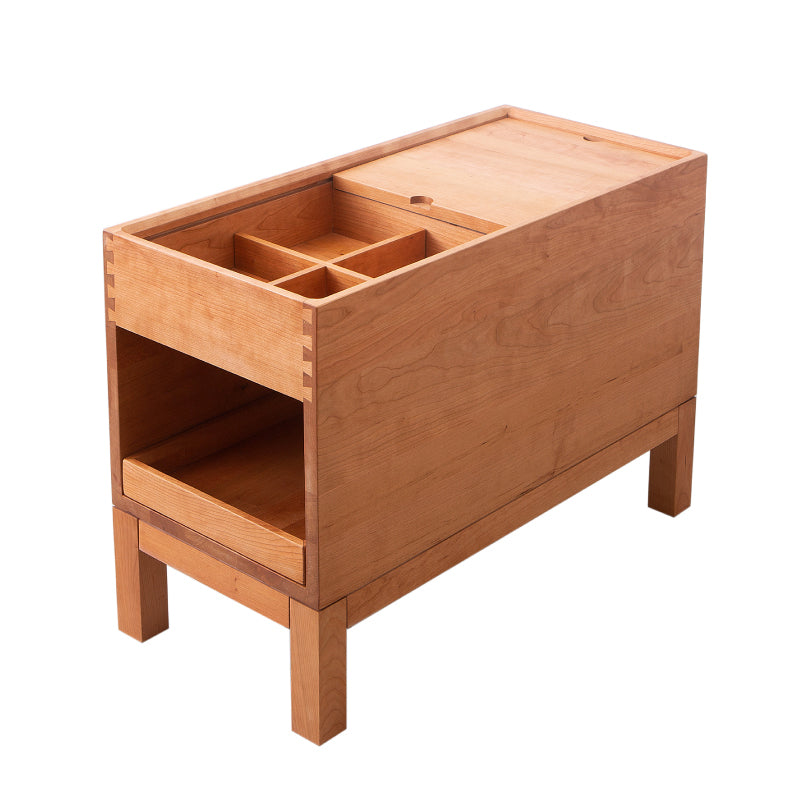 Solid Black walnut end table, walnut small cabinet, small wooden cabinet, all wood cabinets - SlabstudioHongKong