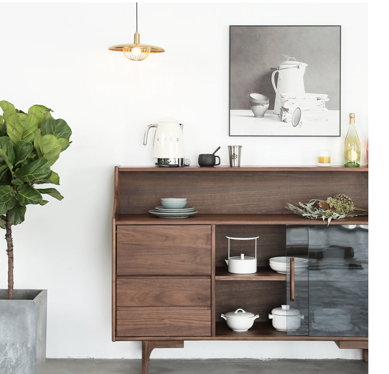 solid walnut kitchen cupboard, maple kitchen cabinets, natural wood kitchen cabinets - SlabstudioHongKong