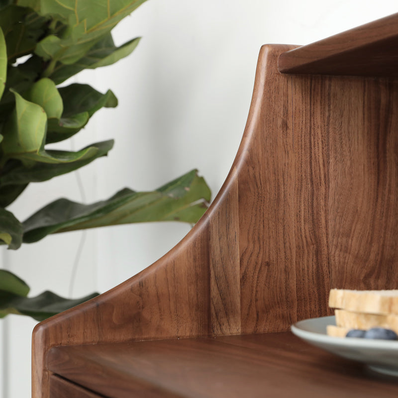 solid walnut kitchen cupboard, maple kitchen cabinets, natural wood kitchen cabinets - SlabstudioHongKong