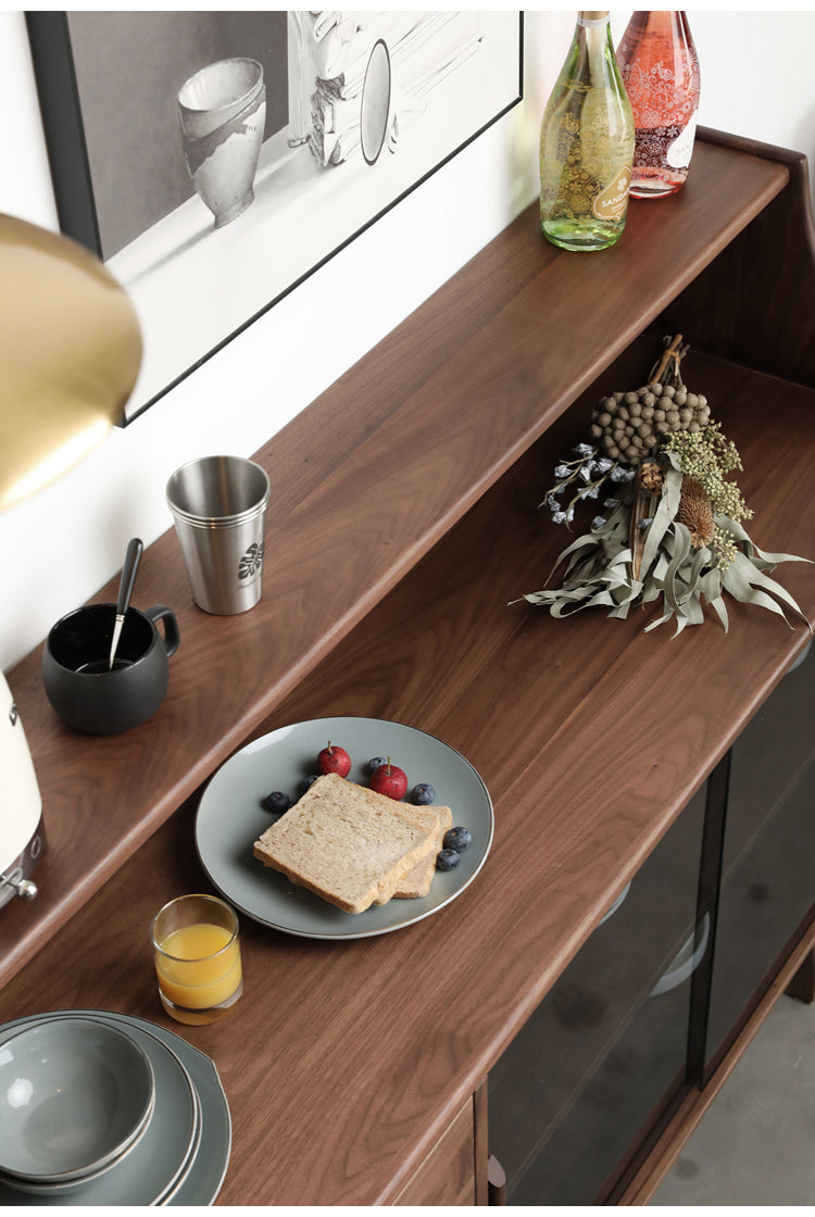 solid walnut kitchen cupboard, maple kitchen cabinets, natural wood kitchen cabinets - SlabstudioHongKong
